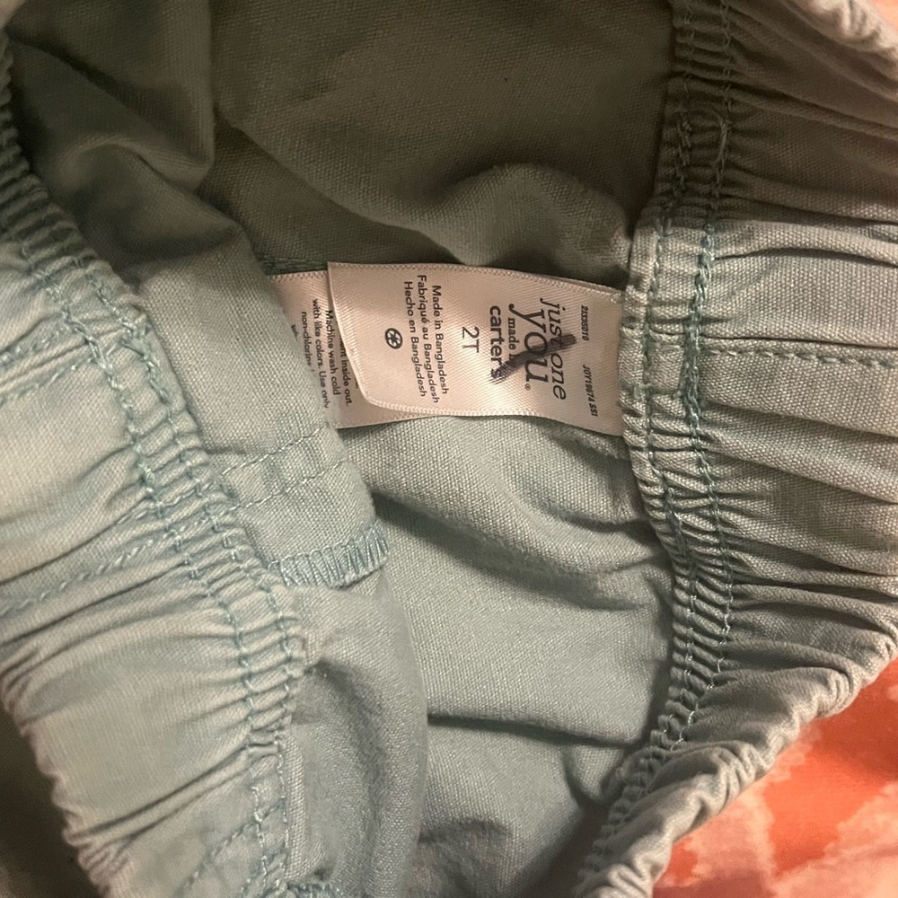 Carter's Kids Shorts Set - Light Green and Navy - Picture 3 of 5